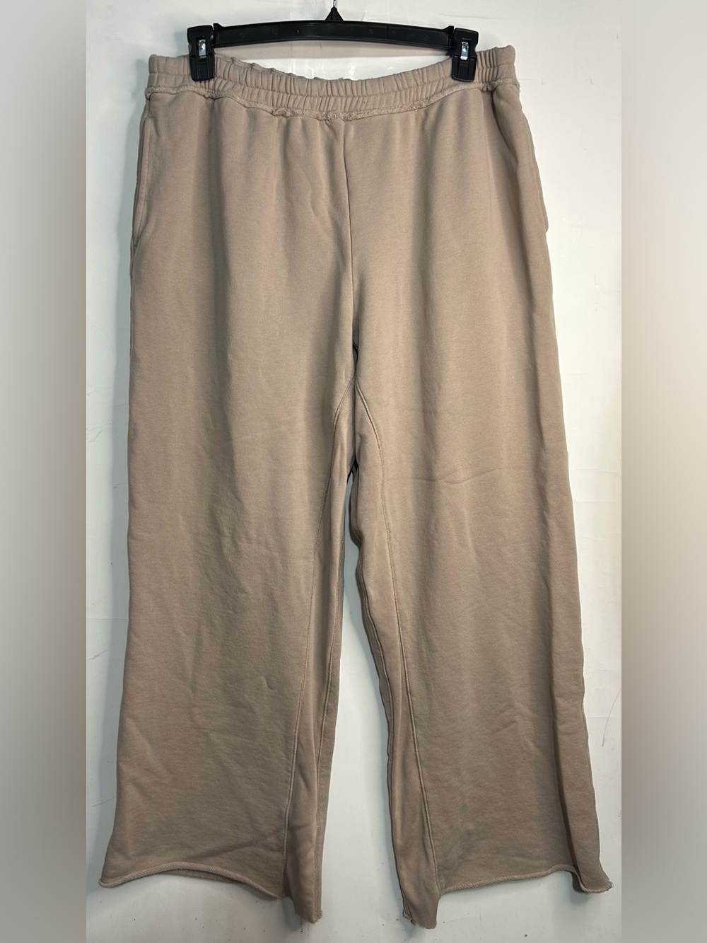 Skims Navy Beige Leg Cotton Sweatpants XL